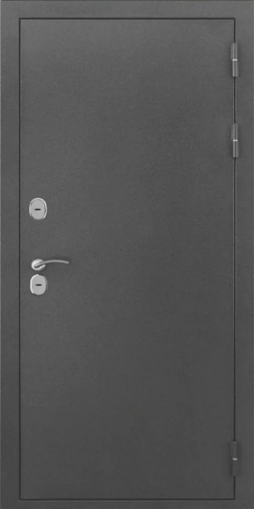 Входная дверь ДвериПРО L-Термо серебро СБ-1 (лак. белое, 16мм, беленый дуб) DPRO200528 внешняя сторона