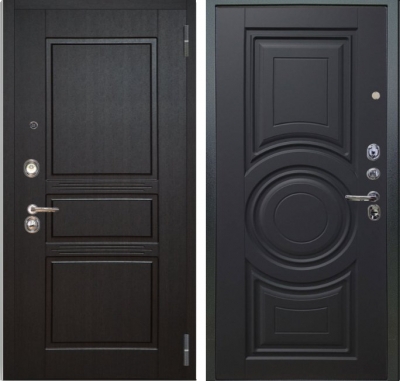 Дверь Аргус ЛЮКС 3К Сабина-венге Антик серебро